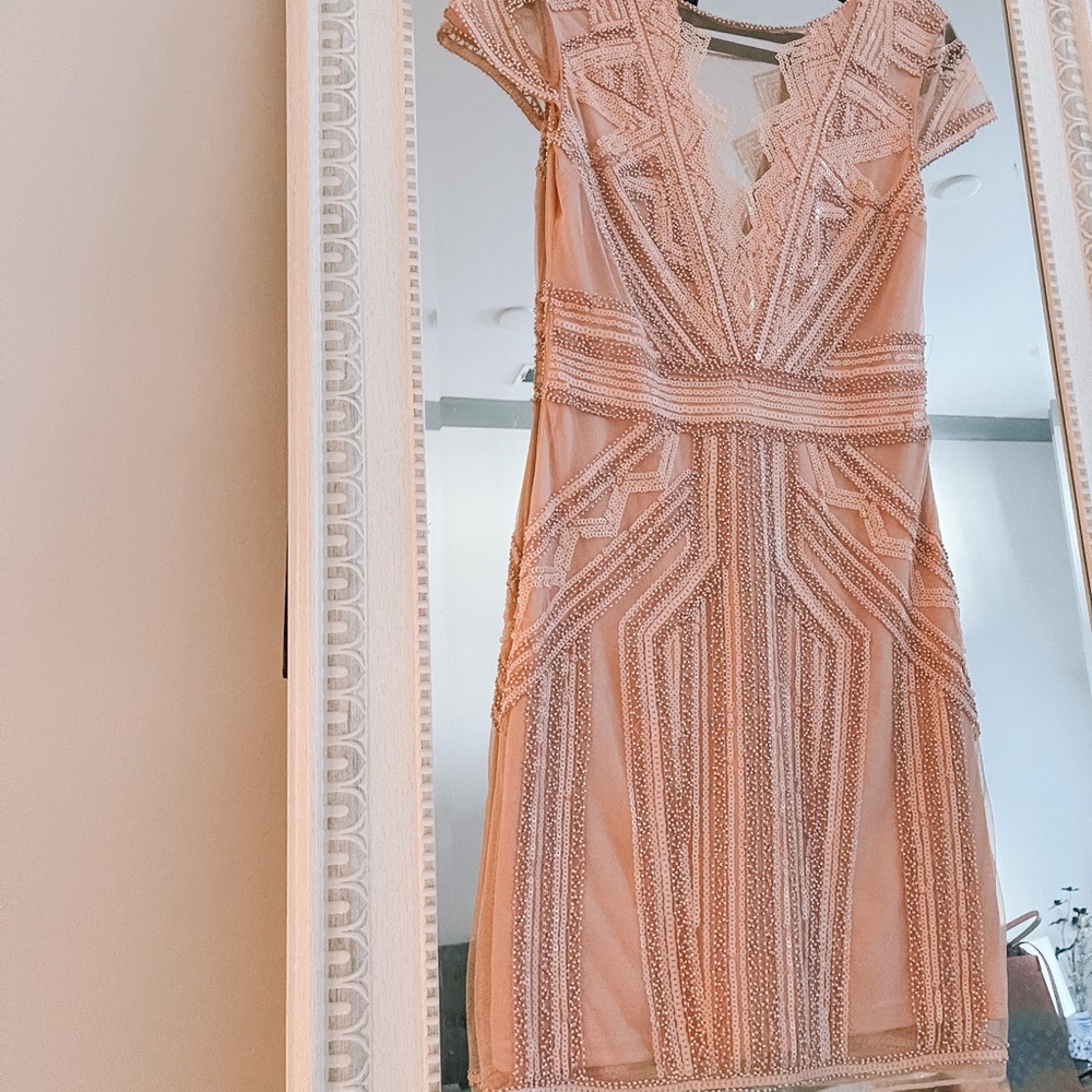 Blush Pink Beaded Dress